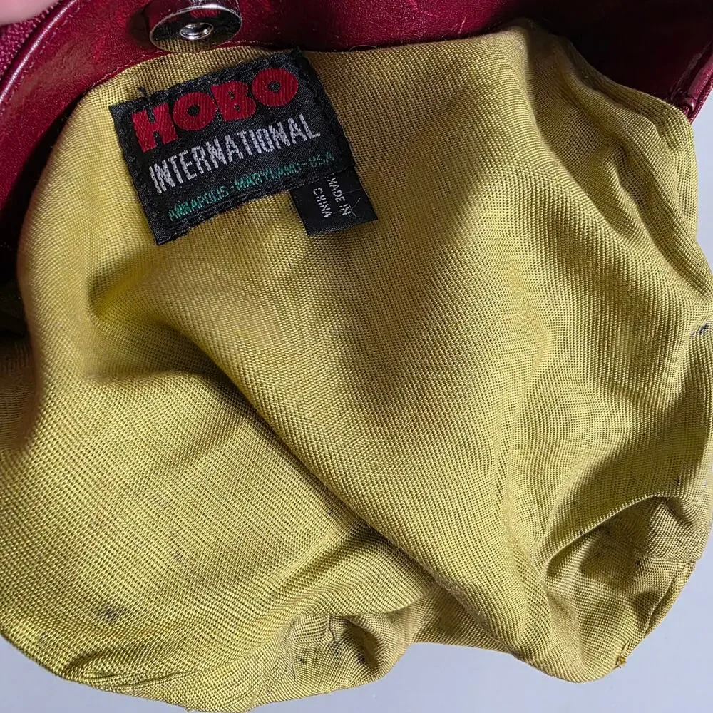 Hobo International Red Leather Crossbody Bag Adjustable Strap